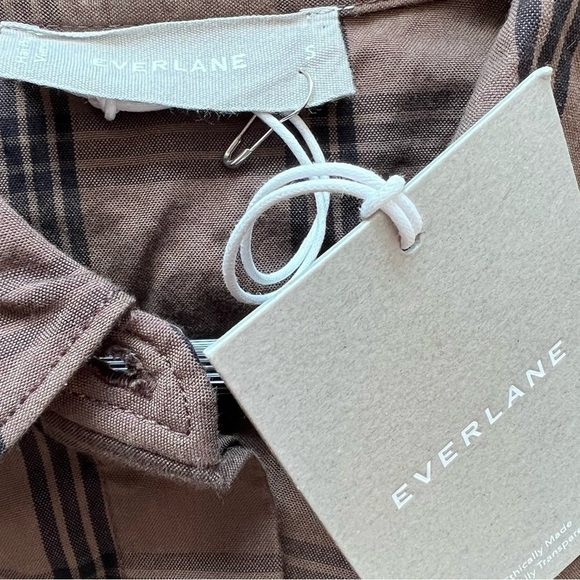 NWT Everlane The Field Dress in Mocha Plaid - Picture 15 of 16